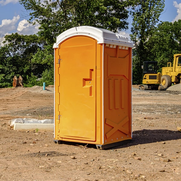 how often are the portable restrooms cleaned and serviced during a rental period in Freedom NY